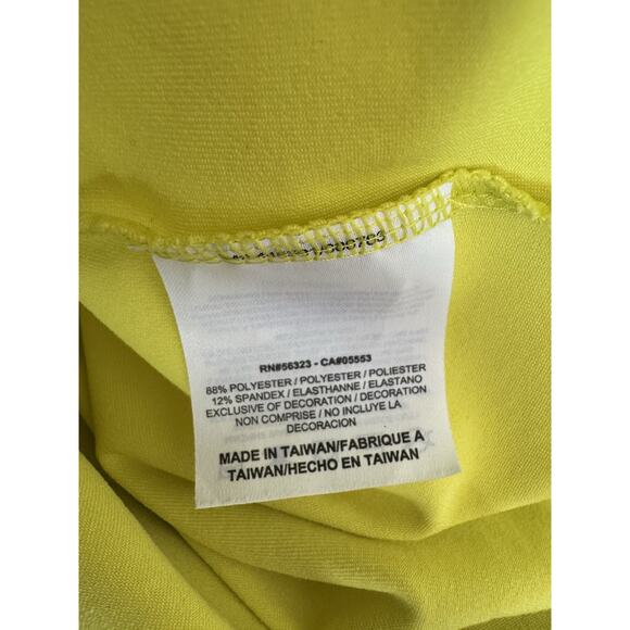 Nike Women's Golf Polo Shirt Tank Size XL Dri-Fit Sport Sleeveless Yellow White - Picture 7 of 11